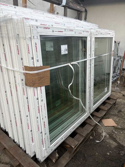 Okna PCV białe, trzyszybowe , nowe, Aluplast Ideal 7000