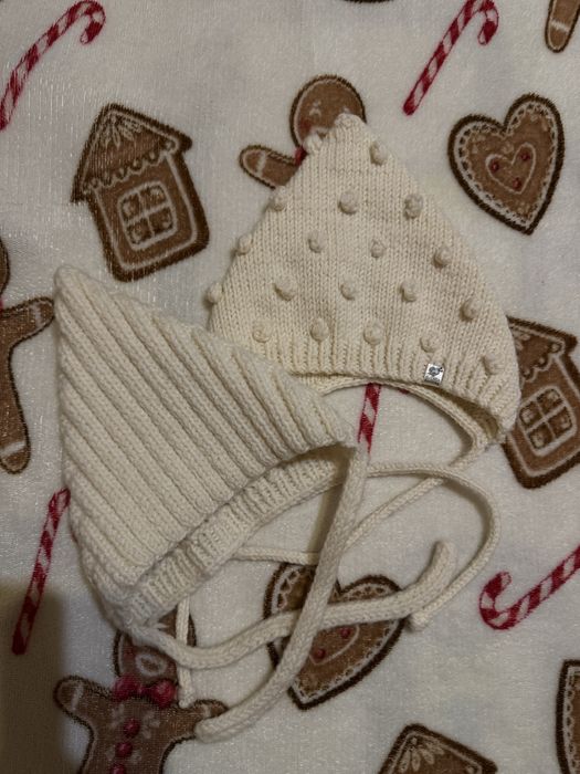 Шапочки з шерсті мериноса чепчик гномик