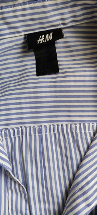 Koszula w paski błękitno-białe