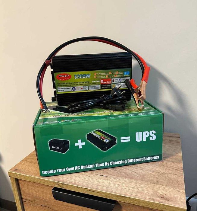 Мощний инвентор Wimpex 3200 приобразователь с зарядкой 12 220v