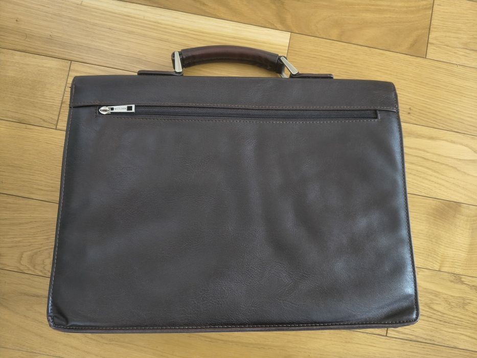 Teczka aktówka męska Wittchen | Na laptopa i dokumenty | Brązowa | Kluczyk