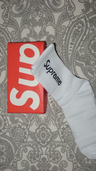 Pack 3 meias Supreme (preto/branco/vermelho) – novas