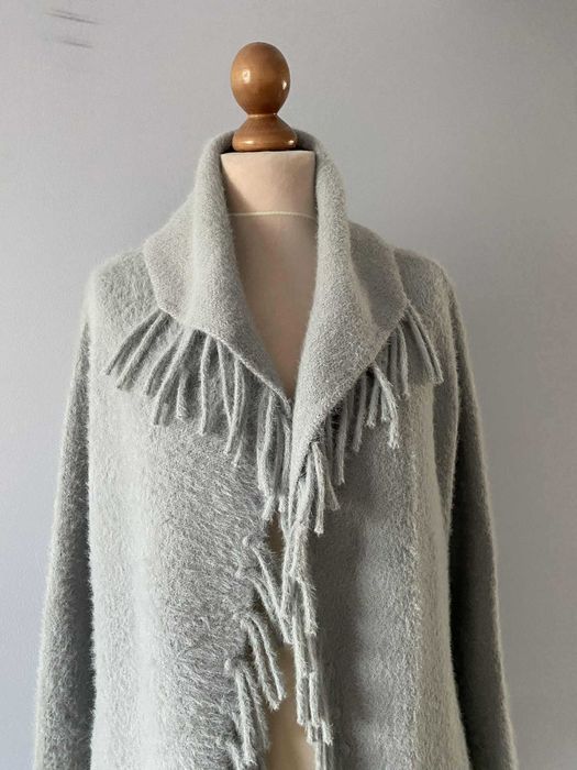 Alpaka kardigan kamizelka płaszcz narzutka bluza ocieplacz XXL