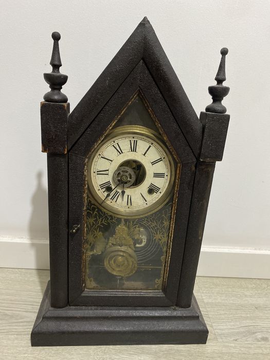 Relógio corda madeira anos 70