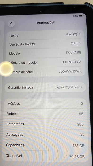 Ipad A16 celular 128 gb