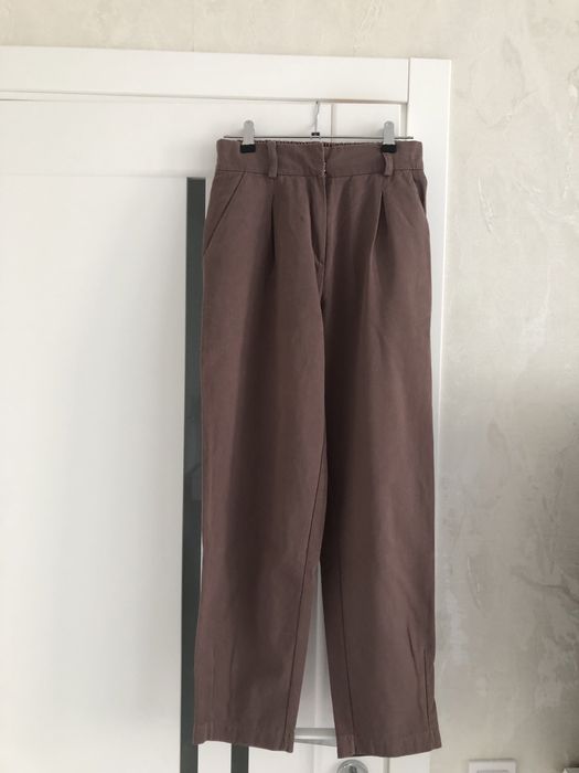 Штани екошкіра колір капучино р.М