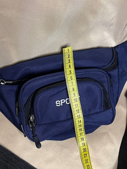 Сумка поясна синя