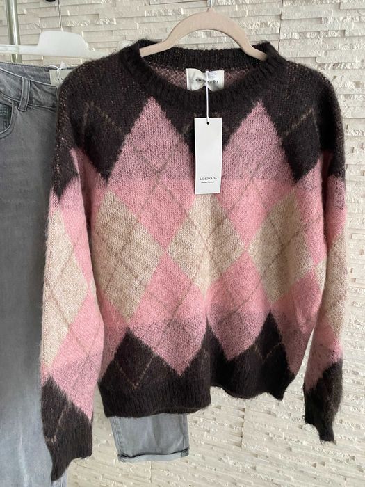 Lemonada nowy sweterek z moher geometryczny print