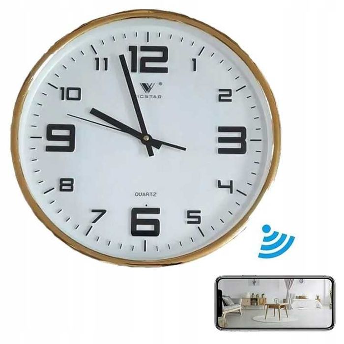 KAMERA UKRYTA ZEGAR scienna wifi na zywo w telefonie