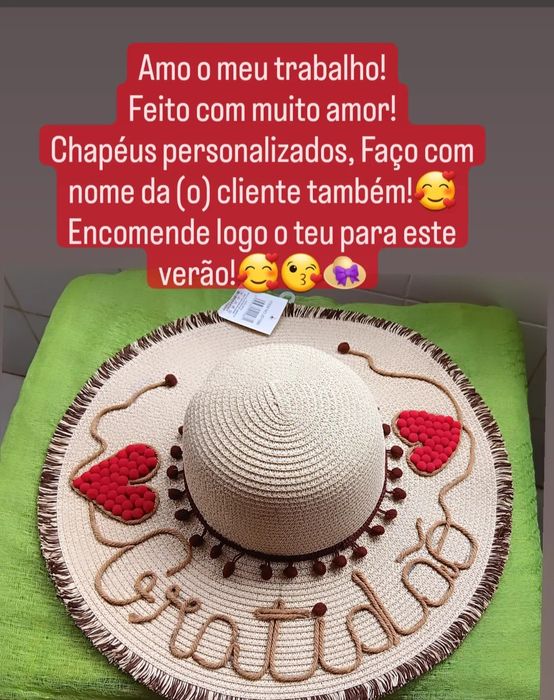 Lindos chapéus e havaianas todos bordados