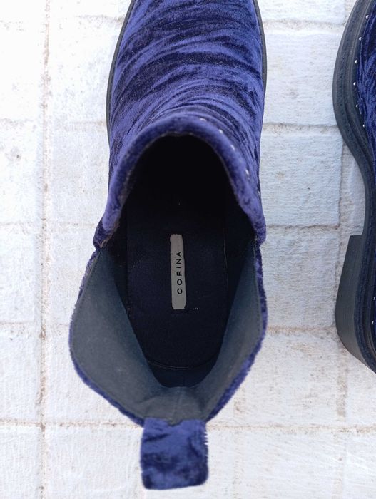 Botas botins rasos lilás/roxo camurça