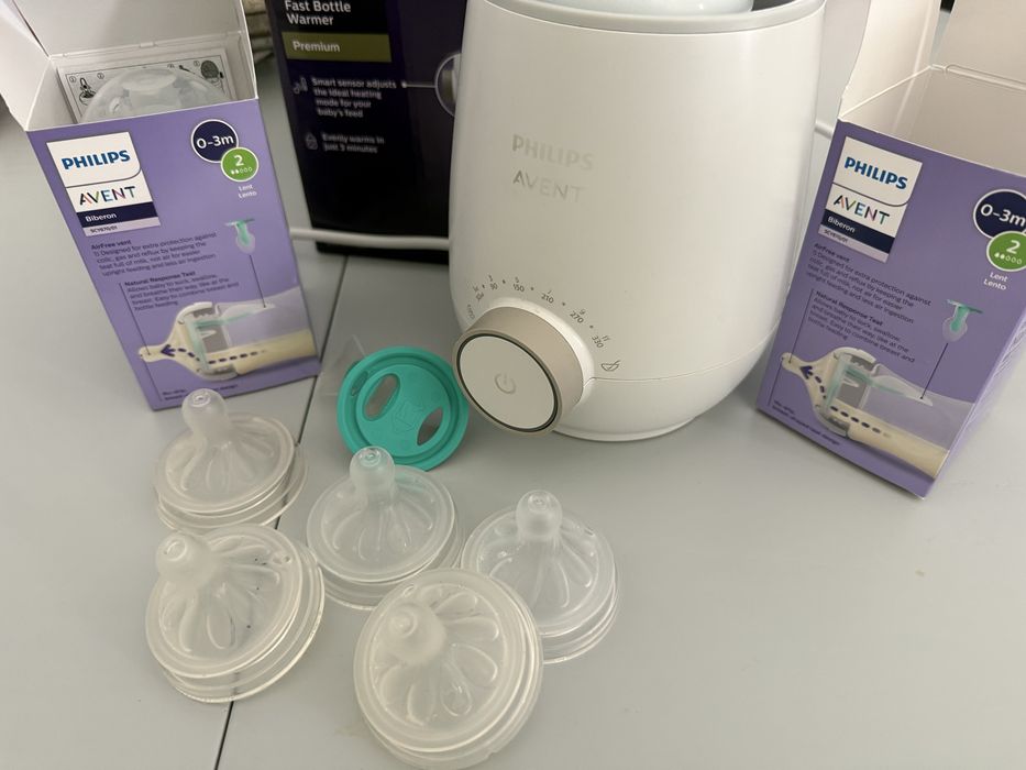 Philips Avent aquecedor (garantia) + 2 biberao