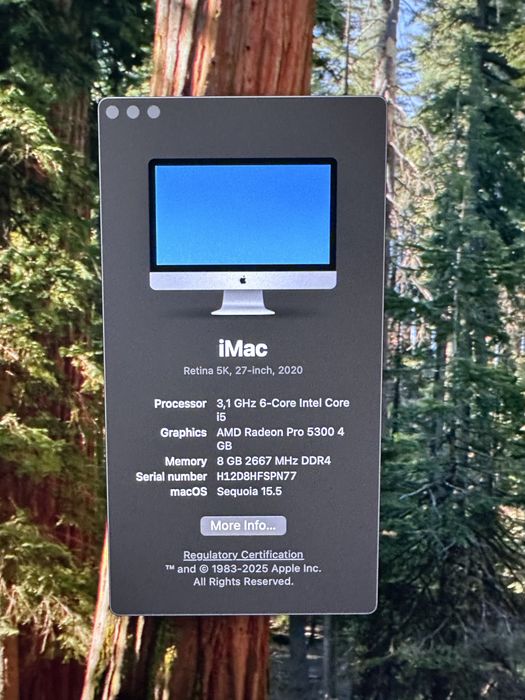 iMac 27” Retina 5k (2020) - i5 3.1 GHz | Radeon Pro 5300 | Vidro Nano