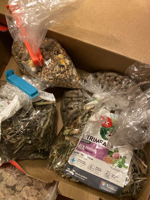 Trociny i jedzenie karma dla chomika zestaw xxl