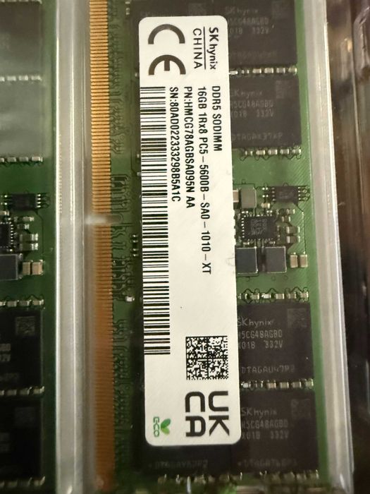 32GB (2 x 16GB) 5600 SK HYNIX DDR5 SODIMM