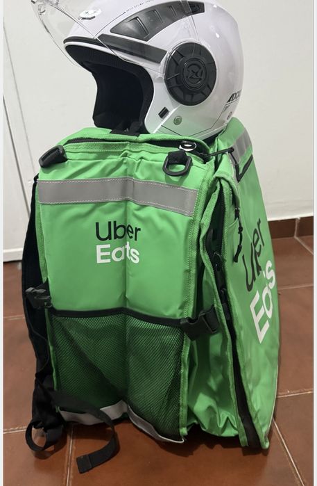 Mochila Uber Eats NOVA + Capacete Aberto – Kit por apenas 100€!