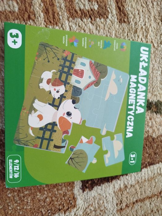 Układanka magnetyczna zwierzęta 3+ QBI