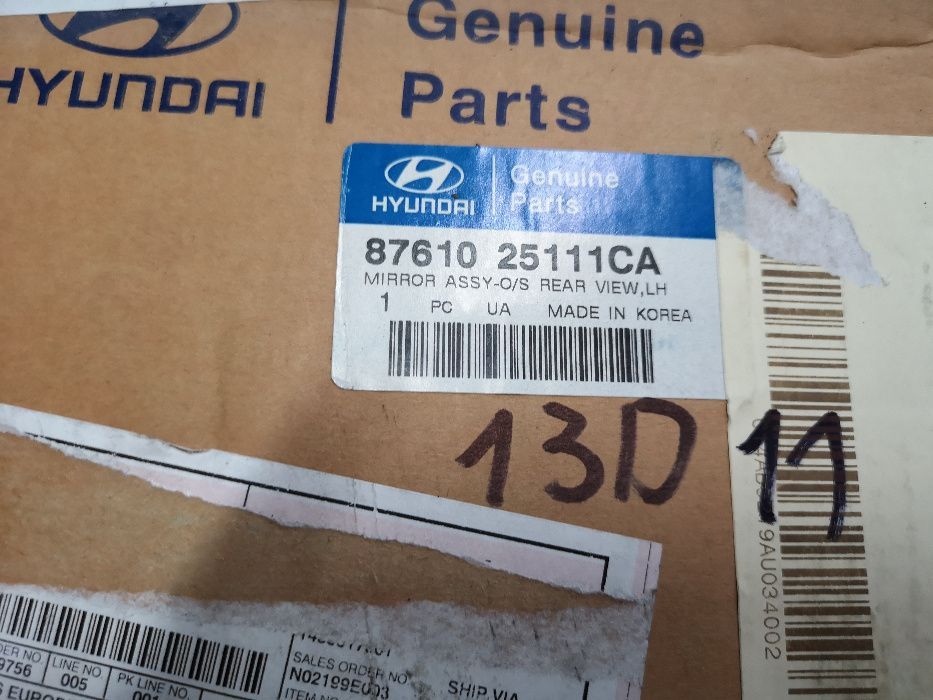 Lusterko lewe manualne Hyundai Accent II LC 00-05r oryg NOWE!