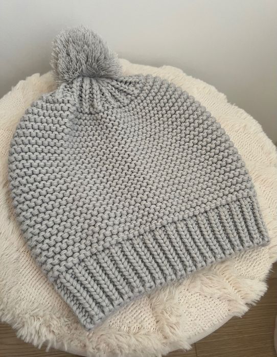 Komplet czapka,szalik szary NOWY