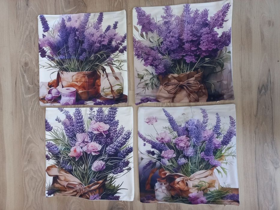 Poszewki dekoracyjne "lawenda" 40x40 cm - 4szt