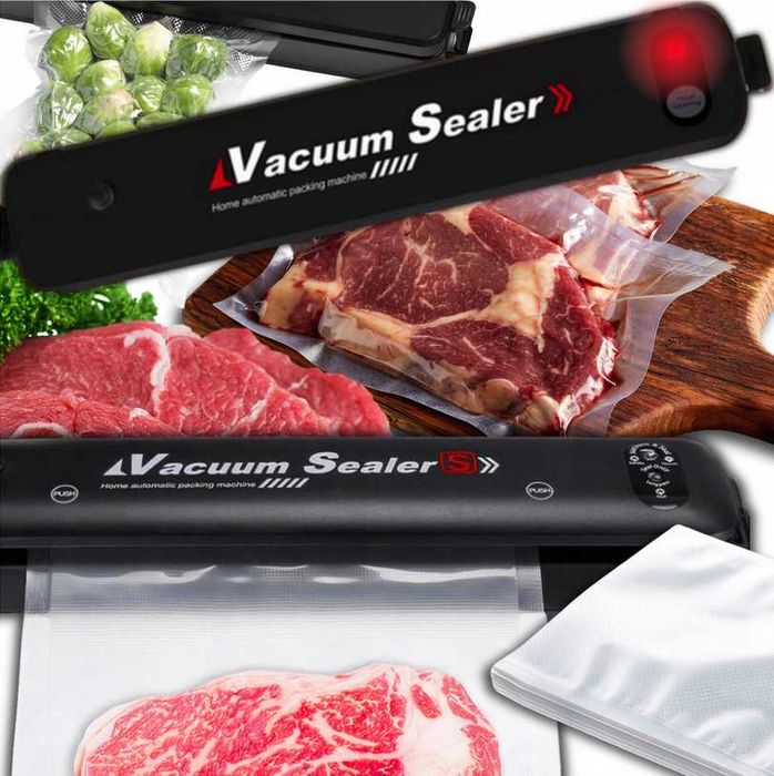 ZGRZEWARKA PAKOWARKA PRÓŻNIOWA maszynka do żywności folii 10 worki