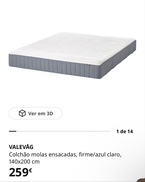 Cama Malm IKEA Branca Estrutura Estrado Cabeceira Gavetas Colchão 140x200