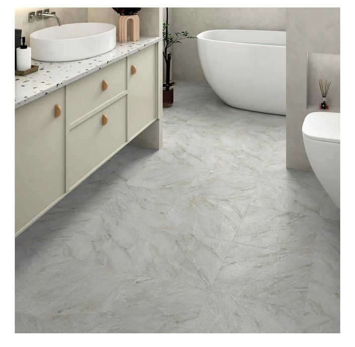 4.3m2 2xYullpaper szara biała podłoga winylowa samoprzylepna 24 sztuki