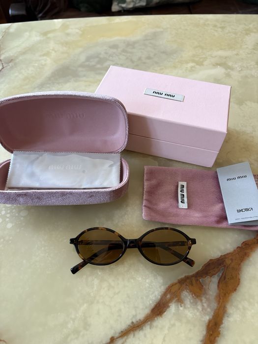 Okulary Miu Miu brazowe