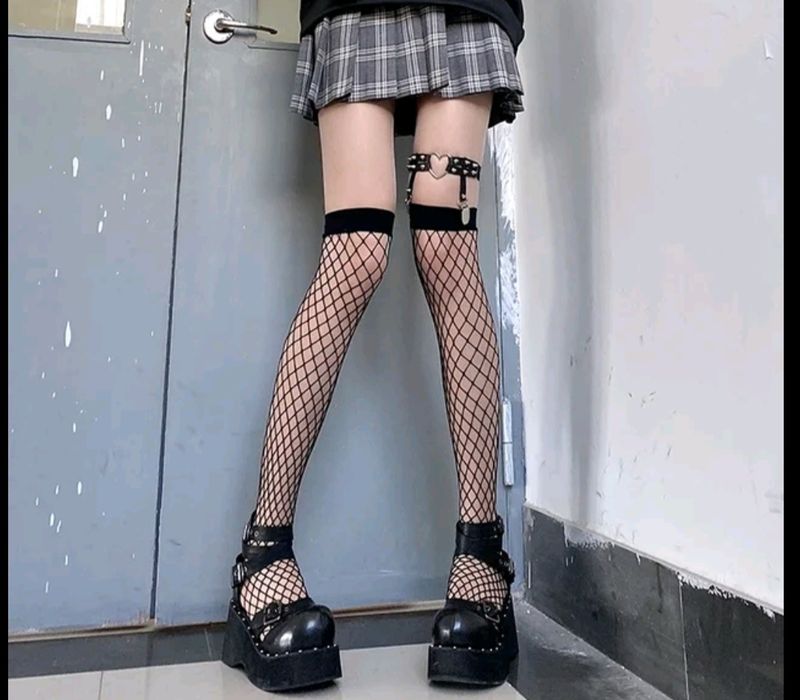 Гольфы в сеточку женские