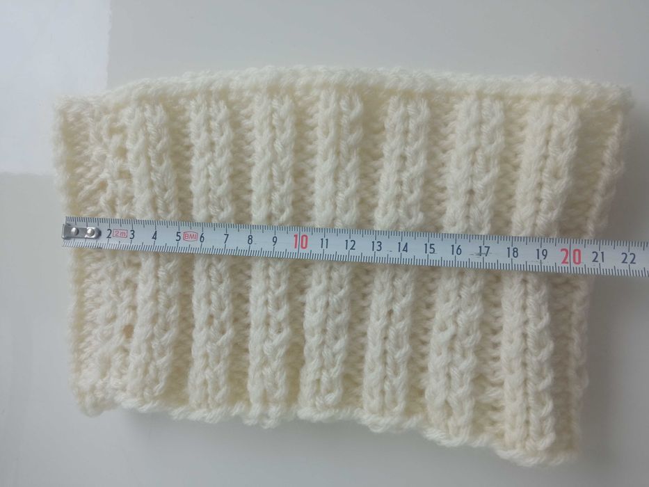 Handmade szeroka ręcznie robiona opaska na głowę akryl