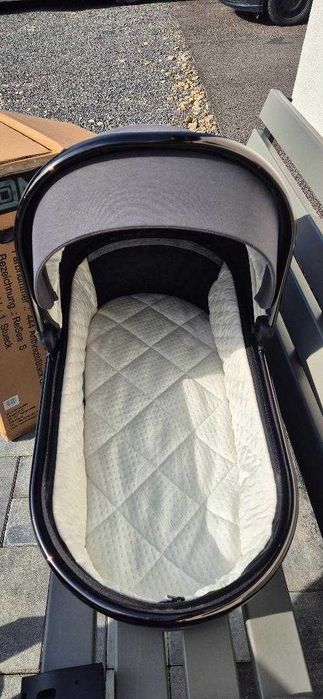 Wózek Moon ReSea S szary 2 w 1 gondola spacerówka zadbany adaptery