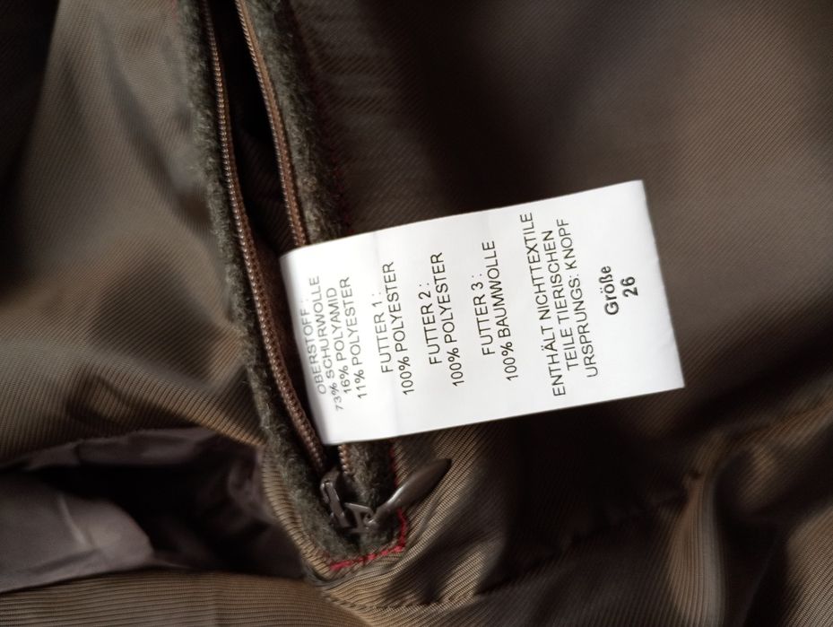 Walbush męska marynarka ze stójką L XL wełna Loden