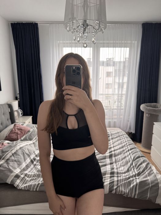 Czarny top Gym Star pole dance