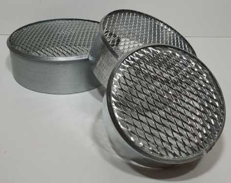 Заглушка вентиляційна 120 мм з сіткою оцінкована