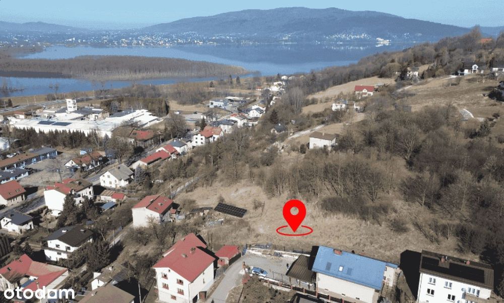 Widokowa na jezioro i góry działka budowlana Żywiec