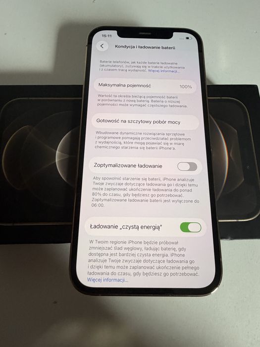 Bateria 100% iPhone 12 Pro 512gb Gold Idealny