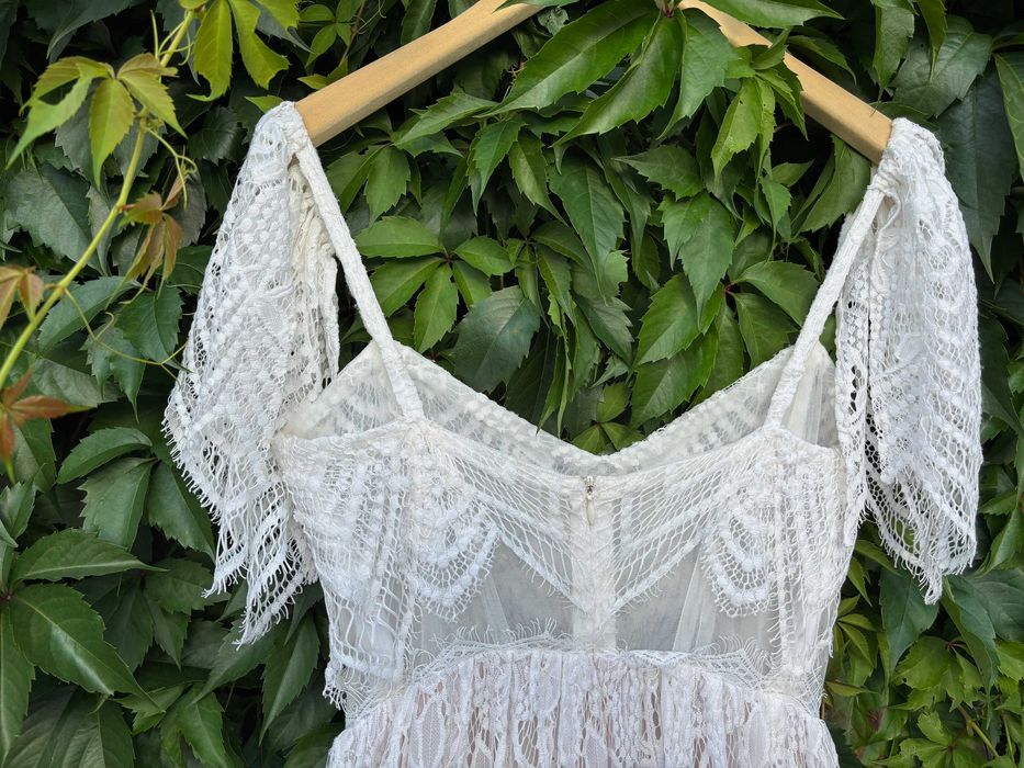 Suknia ślubna koronkowa boho rustykalna zwiewna Joanna Niemiec Ivette