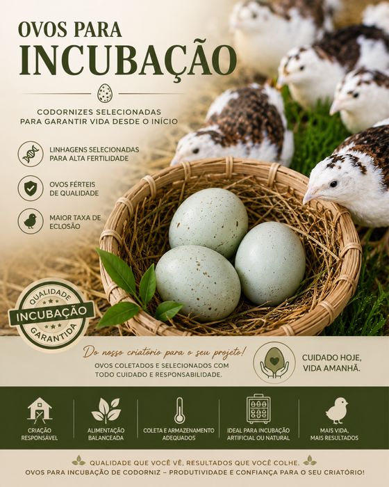 Ovos azuis codorniz