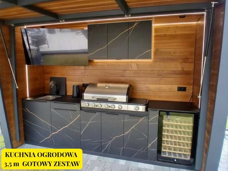 KUCHNIA OGRODOWA 3,5m Letnia Grill TV Lodówka Polski Producent