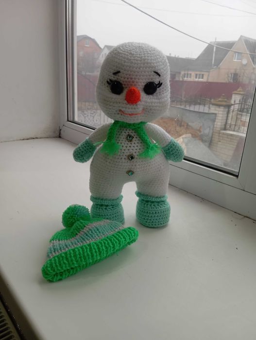 мяка іграшка - сніговик