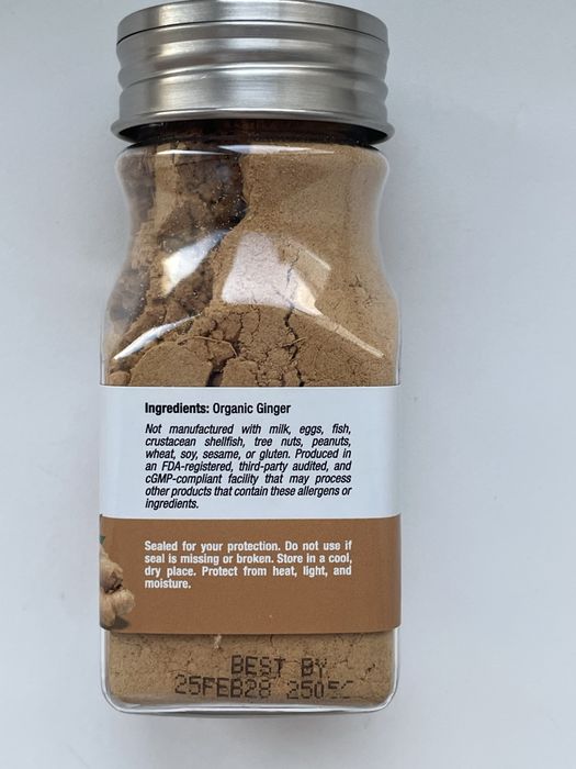 California Gold Nutrition, Foods, органічний імбир, мелений, 56 г