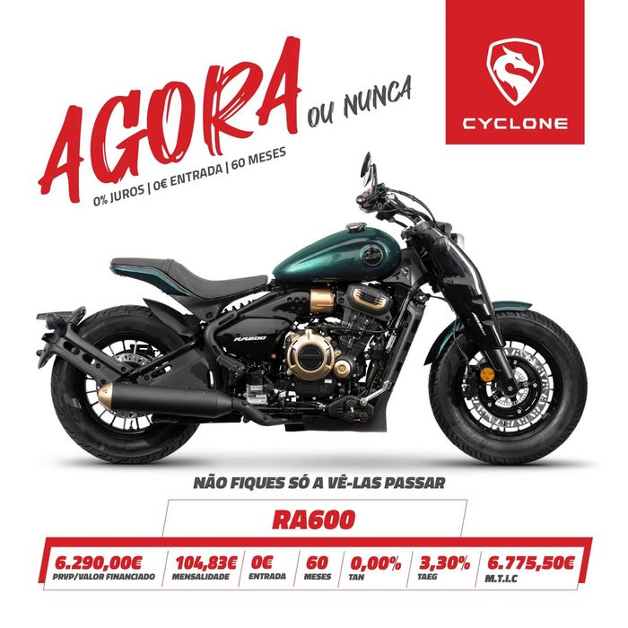 Cyclone RA600 (FINANCIAMENTO 0% JUROS)
