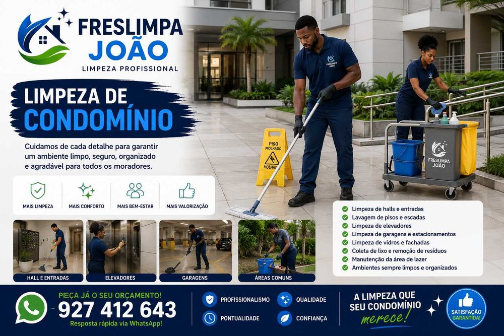 Serviços de Limpeza especializados.