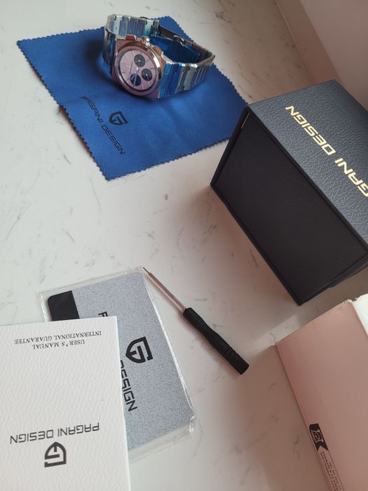 Zegarek Pagani Design homage Tissot prx chronograf Nowy komplet