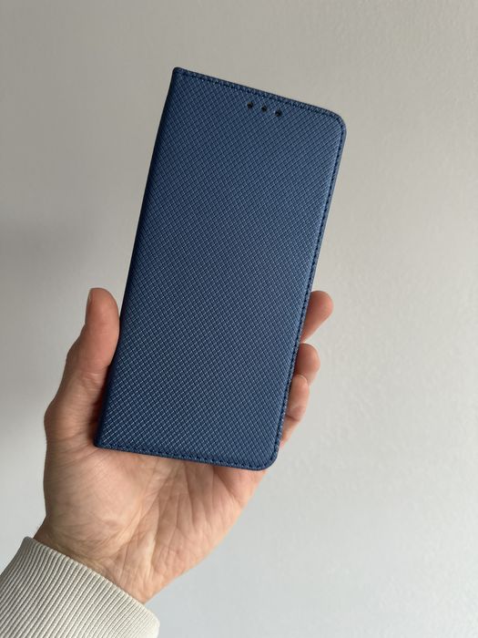 Etui zamykane granatowe do xiaomi redmi 9