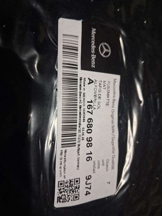Oryginalne dywaniki welurowe Mercedes GLE  w 167