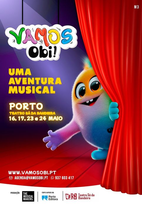 4 Bilhetes "VAMOS OBI!" Teatro Sá Bandeira 23, maio, 15h