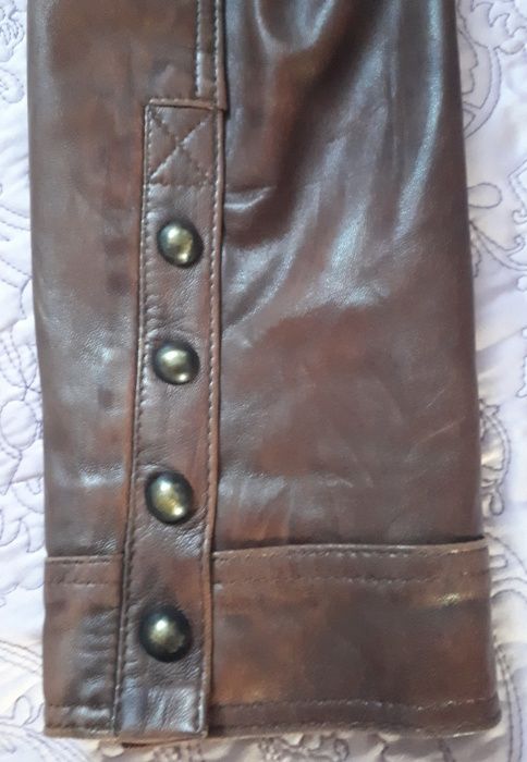 Kurtka skórzana włoska marki GIANNI - rozmiar 38/40, ELEGANCKA !!!