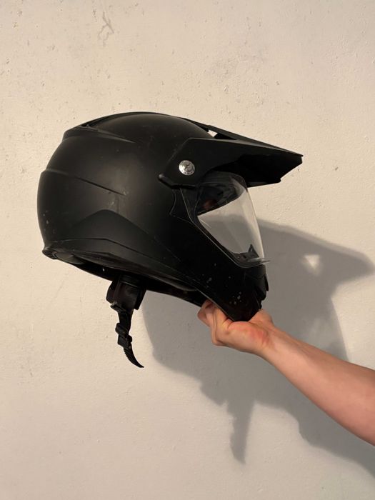 Kask Rower/Cross/Enduro/Motor Dziecięcy czarny