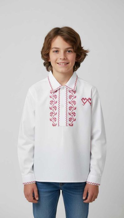 Camisa Bordada a Ponto Cruz - Criança